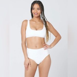 NWT L Space Lizzie square neck top and Portia high waist bottom, Set